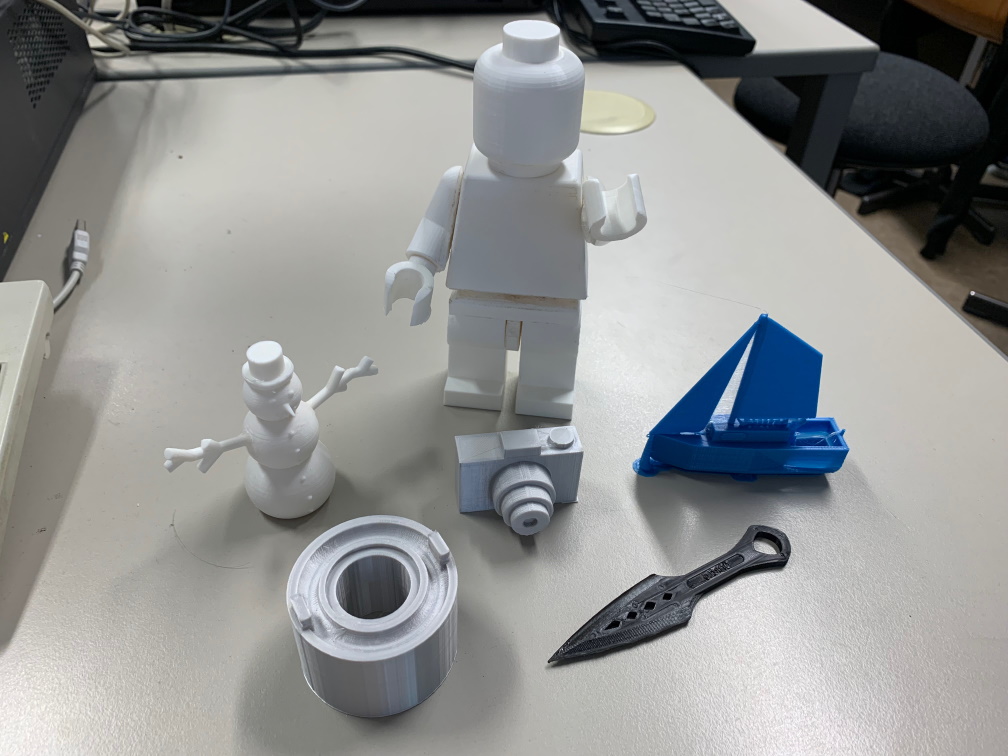 Die gedruckten 3D-Modelle
